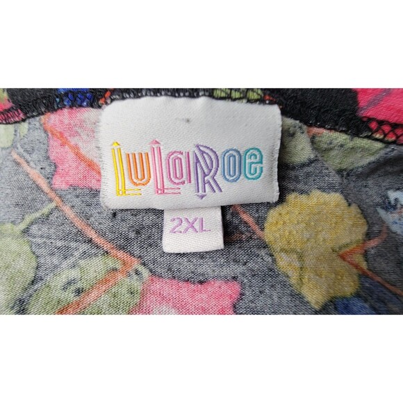 LuLaRoe Women's Tunic Top 2X Floral 90s 80s Vintage Artsy Whimsigoth Plus Size - Picture 4 of 4